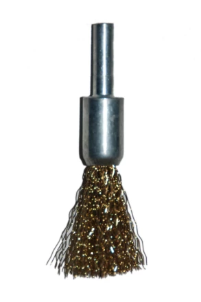 Щетка для дрели ф25мм концевая сталь латунированная Энкор 51504 купить в Уфе