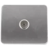 Розетка СВЕТОЗАР &quot;ГАММА&quot; телевизионная, без вставки и рамки, цвет светло-серый металлик SV-54115-SM купить в Уфе
