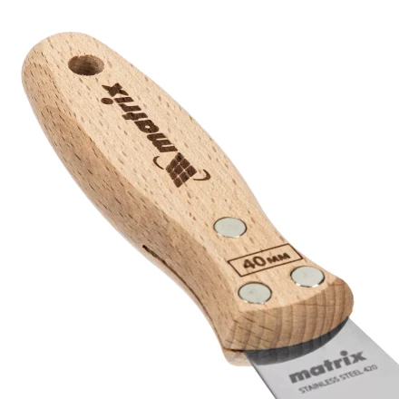 Шпательная лопатка из нержавеющей стали, 40 мм, буковая рукоятка, EFP Matrix 85610 купить в Уфе