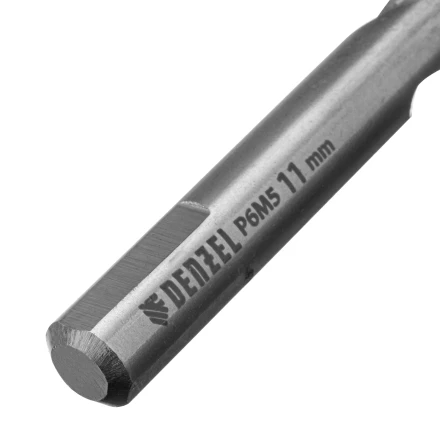 Сверло спиральное по металлу Denzel, 11 x 142мм, Р6М5, Golden Tip, многогранная заточка, 718286 купить в Уфе