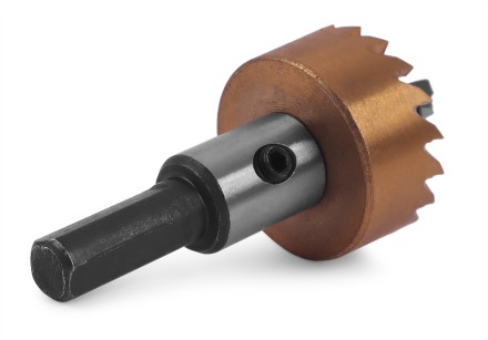 HSS-TiN коронка MESSER  27мм с центр. сверлом и толкающей пружиной для  лист. материала  до 2 мм ц/х купить в Уфе