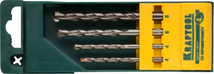 Набор KRAFTOOL &quot;EXPERT&quot; Сверла по керамограниту, цилиндрический хвостовик, в боксе, 4шт 29170-H4 купить в Уфе