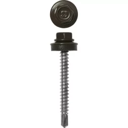 Саморезы ЗУБР окраш., RAL 8028 земел.-коричн., для крепл. кров. матер. к дерев. обреш., 4.8x50мм, 250шт 4-300315-48-050-8028