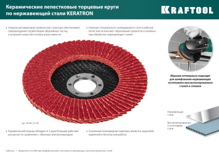 Круги лепестковые керамические торцевые 36598-125-80 купить в Уфе