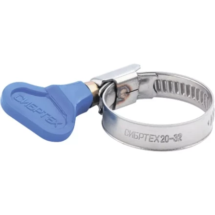 Хомуты металлические элемент крепления с формой ключа 40-60 мм 50 штук в упаковке Сибртех 47553 купить в Уфе