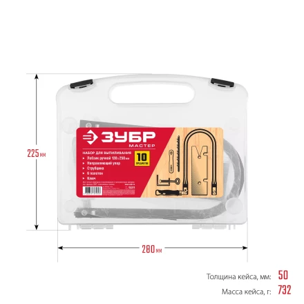 ЗУБР 130 х 250 мм, 10 предм., набор для выпиливания (15311) купить в Уфе