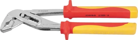 Клещи ЗУБР "ПРОФЕССИОНАЛ" "ПРОФИЭЛЕКТРИК", диэлектрические, переставные, двухкомп рукоятка, до ~1000В, 250мм 22145-10-25 купить в Уфе