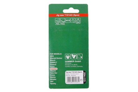Пилки для лобзика HAMMER JG WD T101AO (5шт.) купить в Уфе