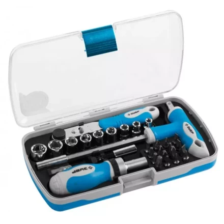 Набор ЗУБР Отвертка &quot;ЭКСПЕРТ&quot; реверс.с насадками, 2-хкомпон. ручка,битодерж. с Т-образ. ручкой, в пласт. боксе, 30 пред 25286-H30 купить в Уфе