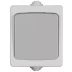 Выключатель СВЕТОЗАР &quot;АВРОРА&quot; проходной, одноклавишный, IP44, цвет серо-белый, 10А/~250В SV-54340-W купить в Уфе