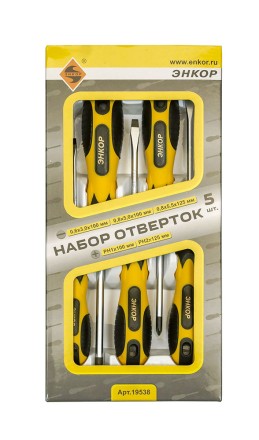Набор отверток 5шт Энкор 19538 купить в Уфе