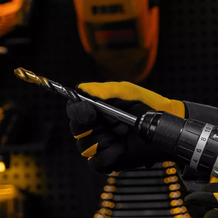 Сверло спиральное по металлу Denzel 12 x 151мм, Р6М5, Golden Tip, многогранная заточка, 718287 купить в Уфе