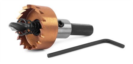HSS-TiN коронка MESSER  28мм с центр. сверлом и толкающей пружиной для  лист. материала  до 2 мм ц/х купить в Уфе