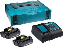 Набор 2 аккумулятора Makita BL1815B 1.5 Ач и Зарядное устройство DC 18 SD (197143-8)