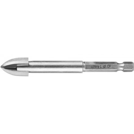 Сверло по кафелю, керамике, стеклу, с четырьмя режущими лезвиями, шестигранный хвостовик, 14 мм, STAYER &quot;PROFESSIONAL&quot; 2985-14 2985-14_z01 купить в Уфе