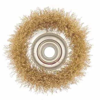 Щетка для УШМ 65 мм М14 &quot;чашка&quot; латунированная витая проволока  MATRIX 74603 купить в Уфе