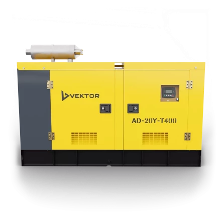 Дизельный генератор Vektor AD-20Y-T400 в шумозащитном кожухе купить в Уфе