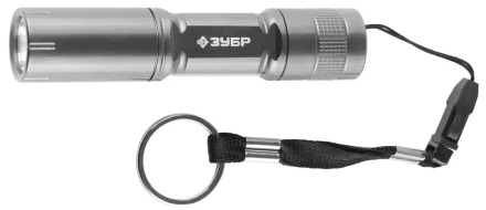Фонарь ЗУБР &quot;МАСТЕР&quot; ручной, алюминиевый корпус, 1 сверхъяркий светодиод, 1АА, металлик 56220-S купить в Уфе