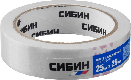 CИБИН. Малярная лента, креповая, 25мм х 25м 12111-25_z01 купить в Уфе