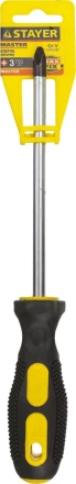 Отвертка STAYER &quot;MASTER&quot;, двухкомпонентная рукоятка, магнитный наконечник, PH3x150мм 2510-3-15_z01 купить в Уфе