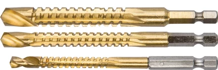 ЗУБР &quot;ЭКСПЕРТ&quot;. Набор сверл фрезеровальных по дереву и тонкому листовому металлу, шестигранный хвостовик 1/4&quot;, 6,8,10мм, 3 пред 29966-H3 купить в Уфе