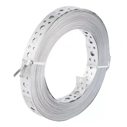 Лента перфорированная вентиляционная прямая 0,55 мм LP V 2,5см х 25м цинк Россия Сибртех 46585 купить в Уфе