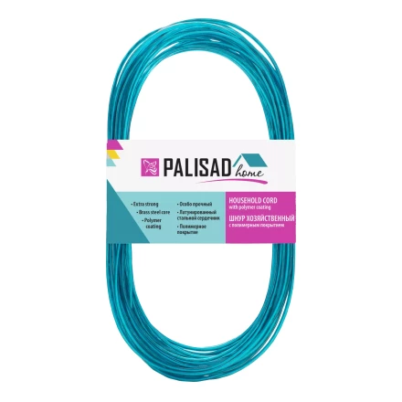 Шнур хозяйственный с полимерным покрытием, 2 мм, L 10 м, Home Palisad 937005 купить в Уфе