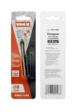 Сверло по по стеклу и керамике 8 мм VMX 511164 купить в Уфе