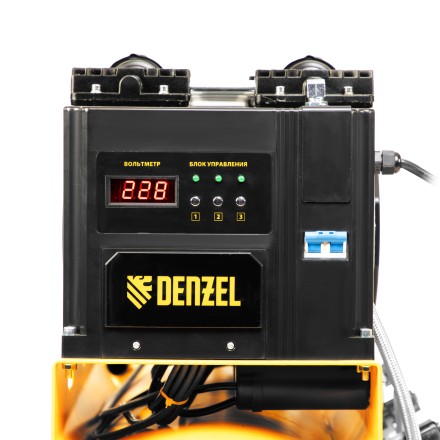Компрессор безмасляный, малошумный Denzel DLS 3300/100, 3300 Вт,3x1100, 100 л, 570 л/мин ,блок управления купить в Уфе