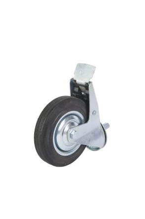 Колесо поворотное SCtB 63 160 мм резина с болтом и тормозом (F) 1027180 купить в Уфе