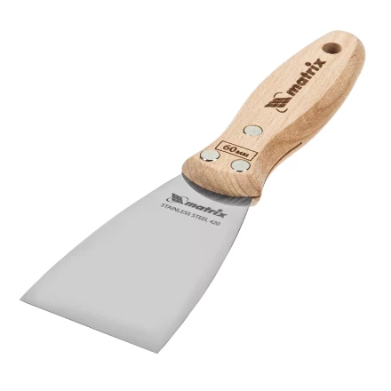 Шпательная лопатка из нержавеющей стали, 60 мм, буковая рукоятка, EFP Matrix 85613 купить в Уфе