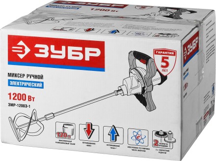 Миксер строительный 2 скорости ЗМР-1200Э-1 серия ПРОФЕССИОНАЛ купить в Уфе