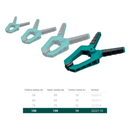 Струбцина KRAFTOOL SC-xx, пружинная 32227-10 купить в Уфе