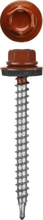 Саморезы СКМ кровельные, RAL 3003 рубиново-красный, 19 x 5.5 мм, 2 500 шт, для металлических конструкций, STAYER 30300-55-019-3003 купить в Уфе