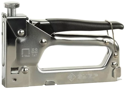 Пистолет ЗУБР скобозабивной металлический пружинный, регулируемый, тип 53, 4-14мм 4-31565 купить в Уфе