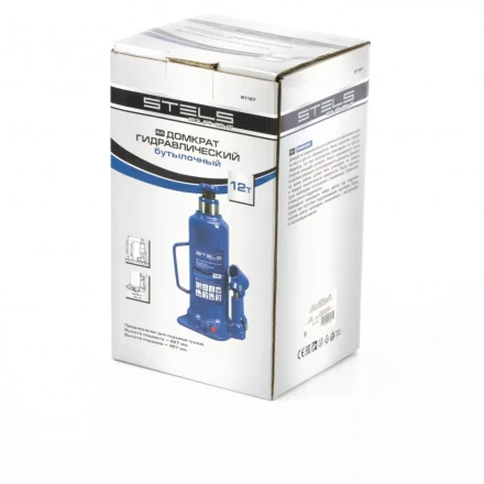 Домкрат гидравлический бутылочный 12 т h подъема 227-457 мм Stels 51167 купить в Уфе