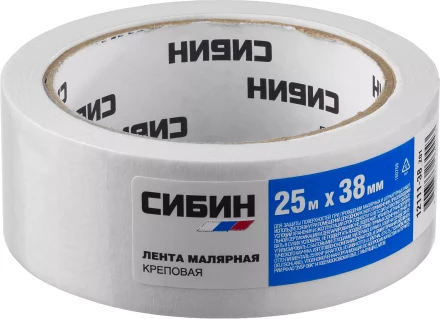 CИБИН. Малярная лента, креповая, 38мм х 25м 12111-38_z01 купить в Уфе