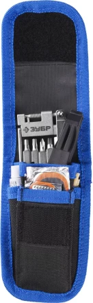 Набор ЗУБР &quot;ЭКСПЕРТ для обслуживания велосипеда: складной мультитул 11-в-1,комплект для ремонта шин,16-в-1,в чехле 27428-H16 купить в Уфе