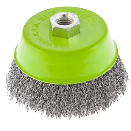 Щетка для УШМ 100 мм М14 &quot;чашка&quot; витая проволока СИБРТЕХ 746057 купить в Уфе