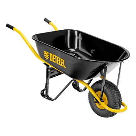 Тачка строительная Denzel 689965, усиленная, объем 130 л, 230 кг, колесо 15х6.00-6 купить в Уфе