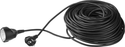 Удлинитель ЗУБР электрический, ПВС 3х1кв мм, черный, 1 гнездо, макс мощн 2200Вт, 30м 55013-30 купить в Уфе