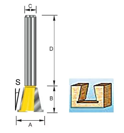 Фреза &quot;ласточкин хвост&quot; с боковыми резцами, Makita D-10861 купить в Уфе