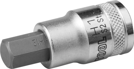 Торцовая бита-головка KRAFTOOL &quot;INDUSTRIE QUALITAT&quot;, материал S2, HEX, сатинированная, 1/2&quot;, H12 27908-12_z01 купить в Уфе