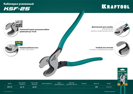 Кабелерез усиленный KSF 23334-25 купить в Уфе