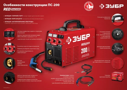 Полуавтомат сварочный инверторный МIG-MAG c функцией ММА ПС-200 серия МАСТЕР купить в Уфе