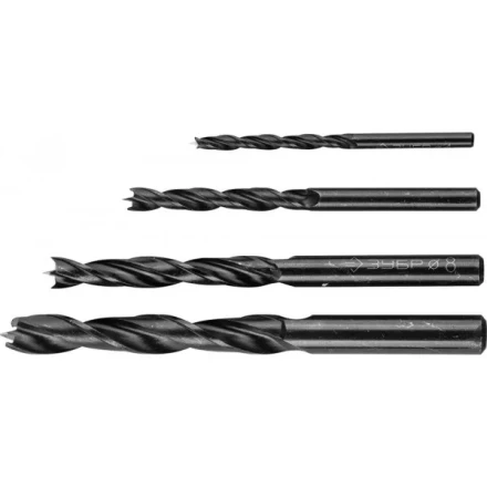 ЗУБР. Набор сверл по дереву, 4шт, 4-6-8-10 мм 29421-H4 купить в Уфе