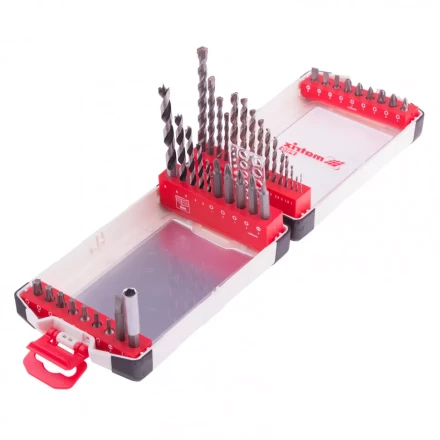 Набор сверл комбинированный сверла по металлу 1-6 мм бетону 4-8 мм дереву 3-8 мм биты 22 шт адаптер 44 предмета Pro Matrix 725644 купить в Уфе