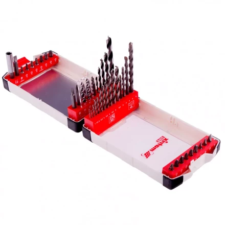 Набор сверл комбинированный сверла по металлу 1-6 мм бетону 4-8 мм дереву 3-8 мм биты 22 шт адаптер 44 предмета Pro Matrix 725644 купить в Уфе