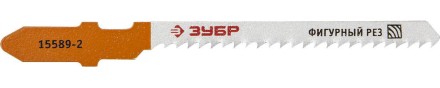 Полотна ЗУБР &quot;ЭКСПЕРТ&quot;, T119BO, для эл/лобзика, HCS, по дереву, фигурный рез, EU-хвост., шаг 2мм, 50мм, 2шт 15589-2_z01 купить в Уфе
