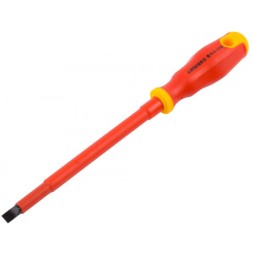 Отвертка STAYER &quot;PROFI&quot; &quot;ELECTRO&quot; диэлектрическая до 1000В, двухкомп рукоятка, SL 8,0 х 175 мм 25141-08-17